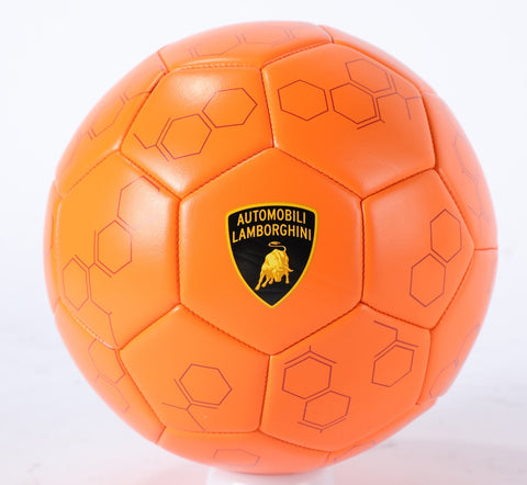 LAMBORGHINI#5 MACHINE STITCHING PVC BALL--لامبورجيني كرة قدم برتقالي أملس 5 بوصة