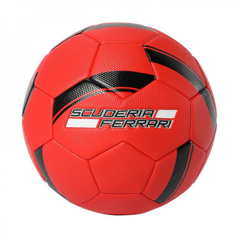 FERRARI #5 MACHINE SEWING SOCCER BALL-RE--فيراري كرة قدم أحمر مع خطوط سوداء -5بوصة