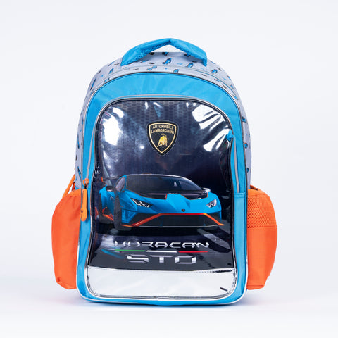 LAMBORGHINI Backpack LAMBORGHINI 16 Inch +Pencil Case--شنطة ظهر لامبورجيني 16 انش +مقلمية