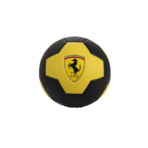 FERRARI #5 MACHINE SEWING SOCCER BALL--كرة قدم فيراري اسود اكس أصفر - 5 بوصة