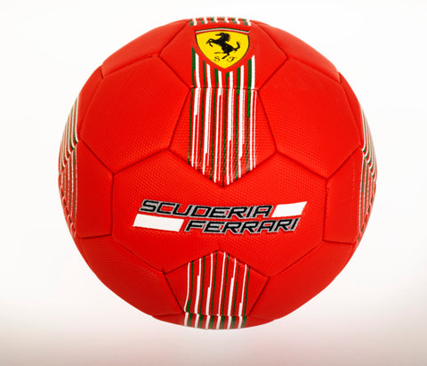 FERRARI #5 MACHINE SEWING SOCCER BALL-RE--فيراري كرة قدم أحمر مع خطوط بيضاء-5بوصة