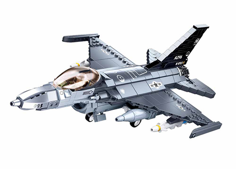 SLUBAN MODELBRICKS-F-16C FALCON FIGHTER 521PCS -- سلوبان طائرة حربية 521 قطعة