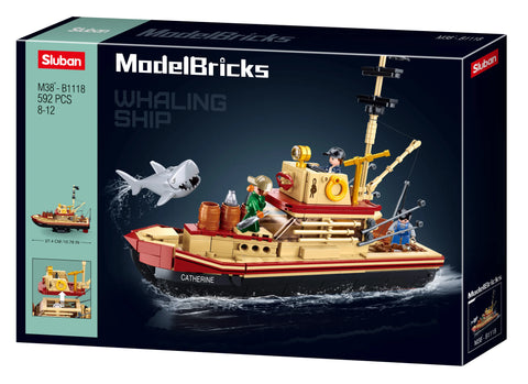 MODEL BRICKS-Fishing-boat - 610 PCS  -- سلوبان قطع تركيب قارب صيد -  610 قطعة