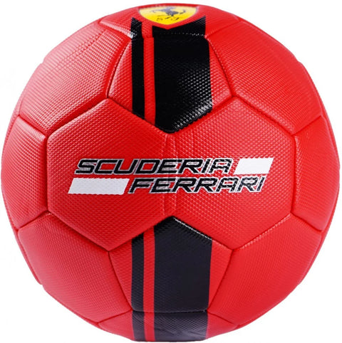 FERRARI #5 MACHINE SEWING SOCCER BALL-RED--فيراري كرة قدم أحمر مع خط أسود - 5 بوصة