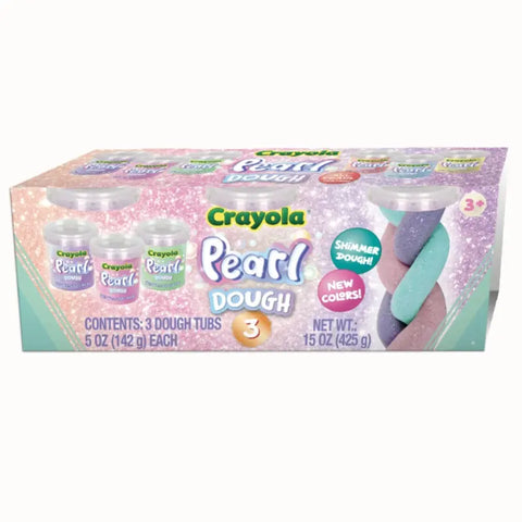 Crayola Pearl Dough 3pk x 5oz - Assorted color may vary--عجينة كرايولا بيرل 3 قطع × 5 أونصة - عدة الوان