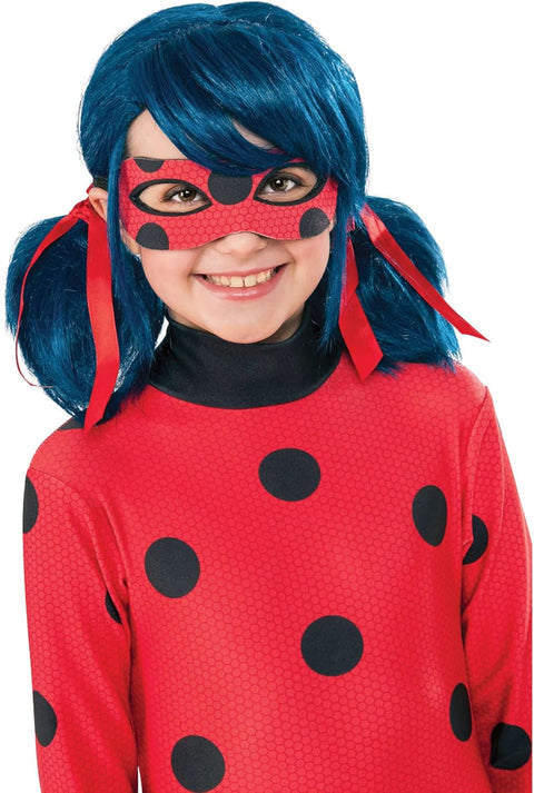 RUBIES Miraculous Lady Bug Wig SIZE (NS)--روبيز باروكة سيدة بقة المعجزة مقاس