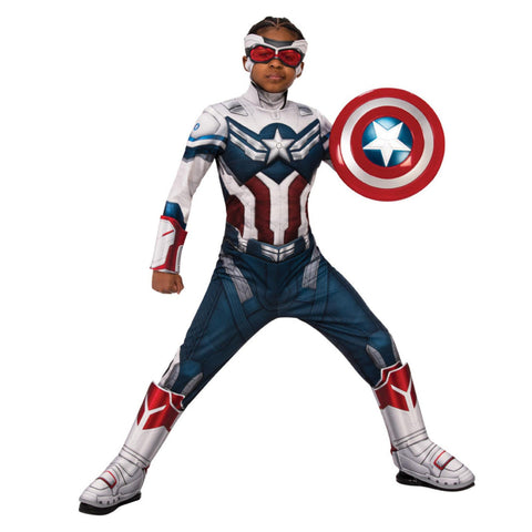 RUBIES FAW- CAPTAIN AMERICA DLX BOYS-- زي كابتن أمريكا الفاخر للأولاد