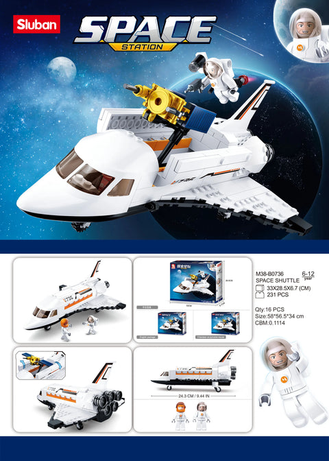 SLUBAN SPACE-SPACE SHUTTLE(231PCS)--سلوبان قطع تركيب مكوك الفضاء (231 قطعة)