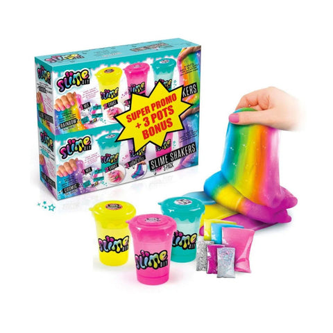 So Slime DIY Slime Shakers Set 3-Pieces--شيكر سلايم سو سلايم لصنع انماط لعب فريدة بنفسك من كانال تويز، 6 قطع، بلاستيك، ألوان متعددة