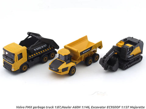 Volvo 3 Pieces Set, 3-asst--فولفو -مجموعة 3 شاحنات اعمال بناء متنوعة