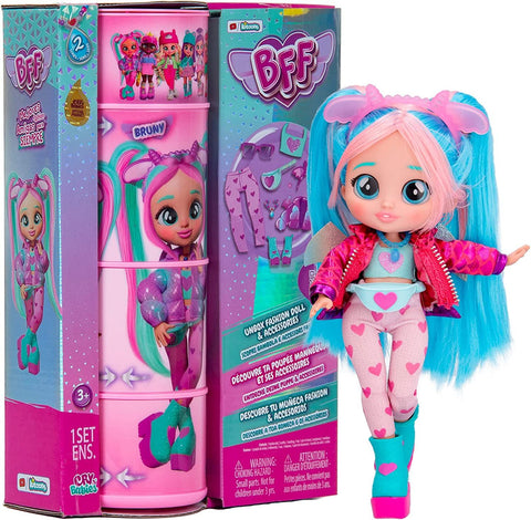 Cry Babies BFF Doll Bruny 8Inch--دمية كراي بيبيز بي إف إف بروني مقاس 8 بوصة