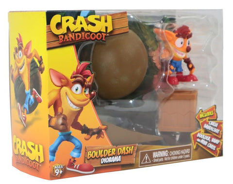 Crash Bandicoot 2.5-Inch Boulder Dash Diorama--كراش بانديكوت 2.5 بوصة بولدر داش ديوراما