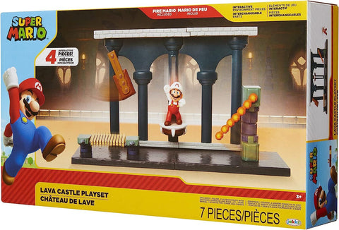 SUPERMARIO LAVA CASTLE PLAYSET 6CM--سوبر ماريو لعبة قلعة لافا 6 سم