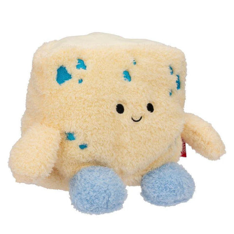 BumBumz 7.5-inch Plush - Wedge of Blue Cheese Blake Collectible Stuffed Toy - Picnic Bumz Series--دمية بومبومز القطيفة مقاس 19.05 سم - لعبة محشوة على شكل إسفين من جبنة بلو تشيز بليك - سلسلة بيكنيك بومز