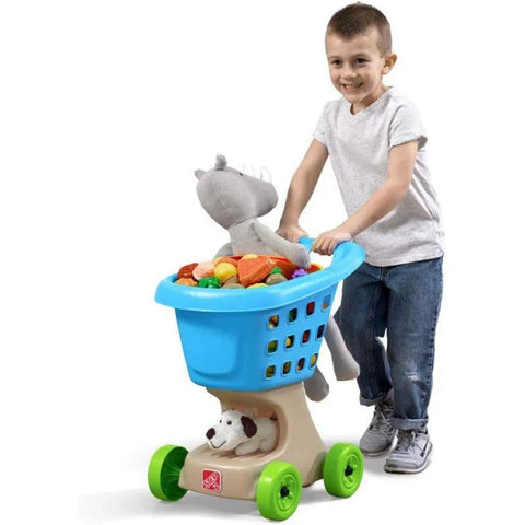 STEP2 LIL HELPERS SHOPPING CART,BLUE--عربة التسوق ستيب 2 ليل هيلبيرز، باللون الأزرق