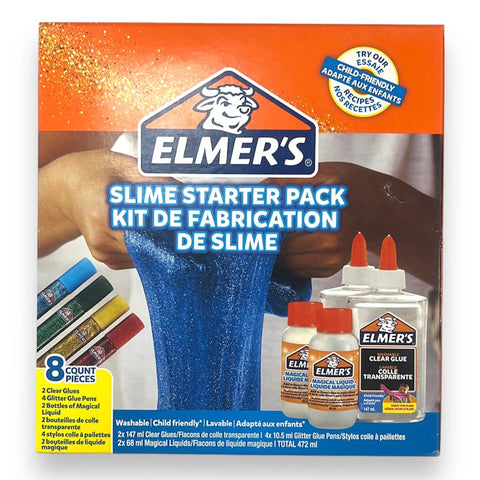 ELMERS STARTER SLIME KIT 8PCS--ايلميرز مجموعة سلايم للمبتدئين 8قطع