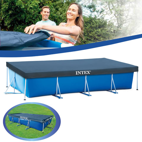 INTEX Rectangular Pool Cover, Multi-Colour--غطاء مسبح مستطيل الشكل من انتيكس، متعدد الالوان