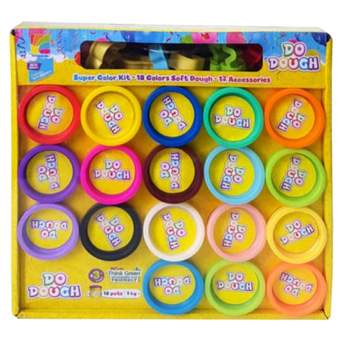 Do Dough Super Color Kit 18 Colors x 2 oz --مجموعة ألوان دو دوج سوبر كولر 18 لونًا × 2 أونصة