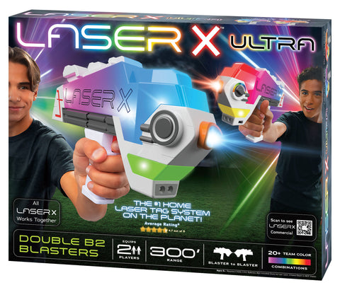 LASERX ULTRA DOUBLE B2 BLASTERS B/O--مسدسات ليزر اكس الترا دوبل