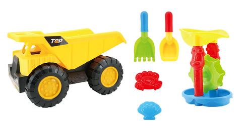 Summerz Contruction Truck 6 Pieces Assorted, One Piece Sold Separately--مجموعة لعب شاحنة سامرز من 6 قطع متنوعة، قطعة واحدة تباع بشكل منفصل، بلاستيك، ألوان متعددة