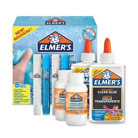 ELMERS FROSTY SLIME KIT 8PCS--ايلميرز مجموعة سلايم فروستي 8قطع