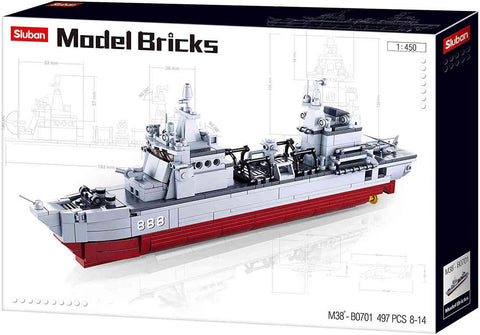 Sluban Model bricks Supply Ship 1:450(457pcs)--نموذج سفينة توريد الطوب 1:450 (457 قطعة)