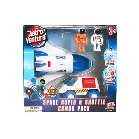 Astro Venture - Space Rover and Shuttle Combo Set--مجموعة عربة ومركبة فضاء من استرو فينشر