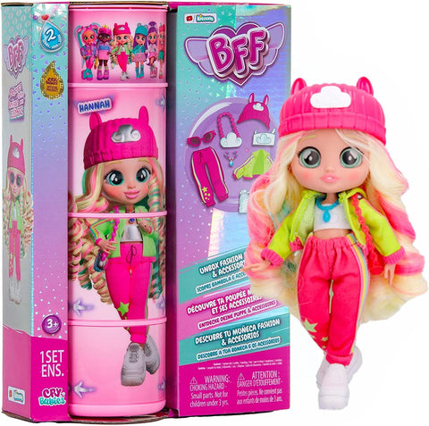 Cry Babies BFF Doll Hanna 8Inch--كراي بيبيز دمية هانا 8 بوصة