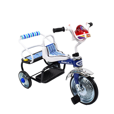 Amla - two-seat bike, steel, with three wheels, blue color 106AB--املا -دراجة نفرين حديد  ذات ثلاثة كفرات لون ازرق 106