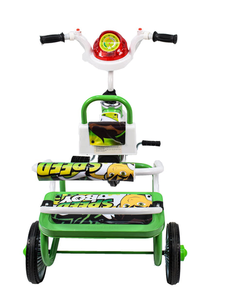 Amla - two-seat bike, steel, with three wheels, green color 106AG--املا -دراجة نفرين حديد  ذات ثلاثة كفرات لون اخضر  106