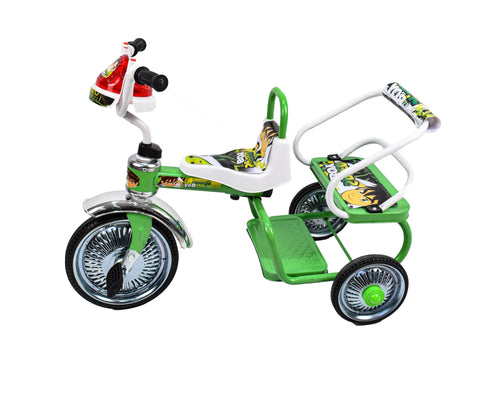 Amla - two-seat bike, steel, with three wheels, green color 106AG--املا -دراجة نفرين حديد  ذات ثلاثة كفرات لون اخضر  106