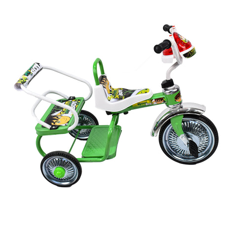 Amla - two-seat bike, steel, with three wheels, green color 106AG--املا -دراجة نفرين حديد  ذات ثلاثة كفرات لون اخضر  106