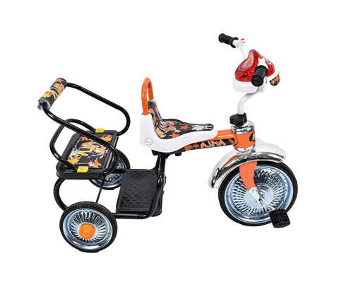 Amla - two-seat bike, steel, with three wheels, orange color 106AOR--املا -دراجة نفرين حديد  ذات ثلاثة كفرات لون ازرق لون برتقالي