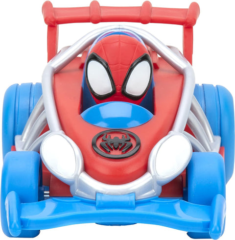 Spidey and his Amazing Friends SNF0015 Webbed Wheelie Pull Back Vehicle Built Super HeroRed and Blue--سيارة سحب خلفي من  سبايدي وأصدقائه المذهلين