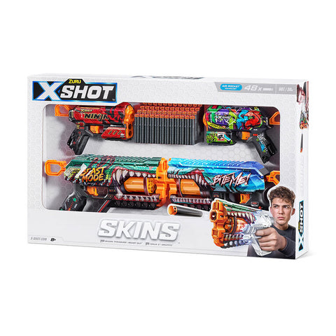 X-Shot Mix Combo 2Pk Griefer And 2Pk Flux--مجموعة إكس شوت ميكس كومبو 2 قطعة جريفر و2 قطعة فلوكس