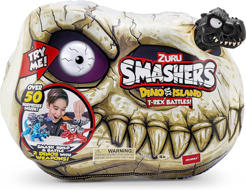 Smashers Dino Island S1 T-Rex Battle Playset--مجموعة لعب معركة تي ريكس من سماشرز دينو آيلاند1