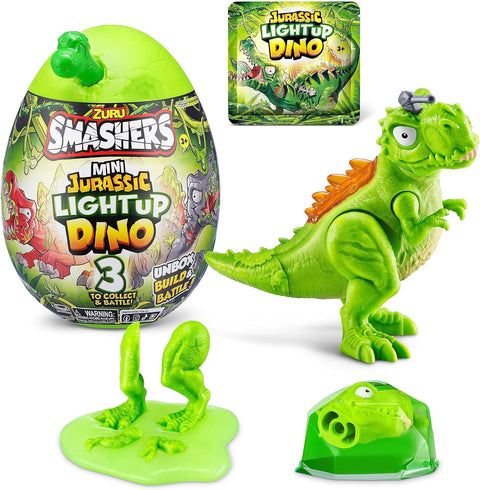 Smashers Jurassic-Series 1 Mini Light-Up Dino PDQ--سماشرز جوراسيك-سيريز 1 دينو صغير مضيء بي دي كيو