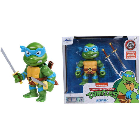 JADA TEENAGE MUTANT NINJA TURTLES 4" LEONARDO DIE-CAST COLLECTOR FIGURE--مجسم شخصية ليوناردو بتصميم سلاحف النينجا 4بوصة