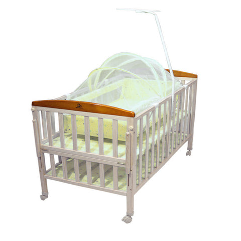 Babylove Wood Bed W/Mosquito Net 27-22F--بيبي لف سرير خشب مع نامسوية