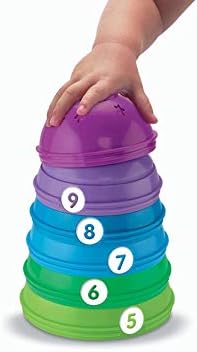 Ten stackable, nestable, fit-together-and-roll-around cups offer endless versatility—and lots of fun--مجموعة أكواب ستانلس ستيل برلاينت بيسيس ستاك اند رول من تشكيلة ألعاب الفنون والحرف اليدوية المتعددة