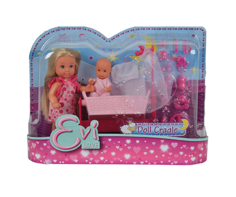 Simba Evi Love Doll Cradle Playset with Accessories--سيمبا مجموعة لعب دمية مهد مع ملحقات من ايفي لوف