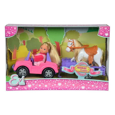 Simba Evi Love Evi Horse Trailer with Doll--مقطورة حصان مع دميه ايفي لوف