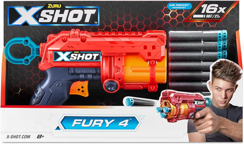 X-SHOT- EXCEL-FURY 4(16 Darts)  Open Box-- (16 دارت) اكس شوت سلاح رمي السهام للأطفال