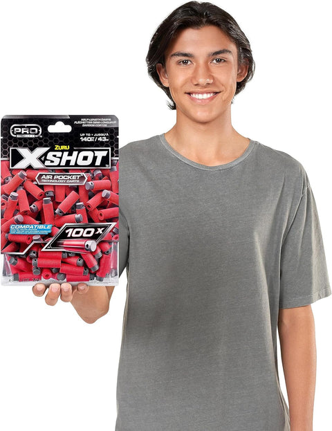 X-Shot Pro S1 Dart Refill (100 Pcs) Foilbag--حقيبة إعادة تعبئة سهام إكس شوت برو إس ١ (١٠٠ قطعة).