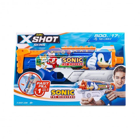 X-Shot Hyperload Fast Fill Skins Sonic Open Box,Bulk--صندوق مفتوح سونيك مناكس شوت هايبرلود سريع التعبئة، مجموعة كبيرة