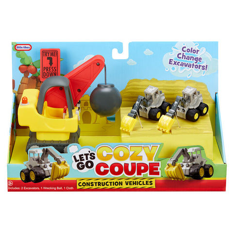 Little Tikes Let’s Go Cozy Coupe™ 3pk Construction Vehicles-- ليتل تايكس من 3 قطع من مركبات البناء