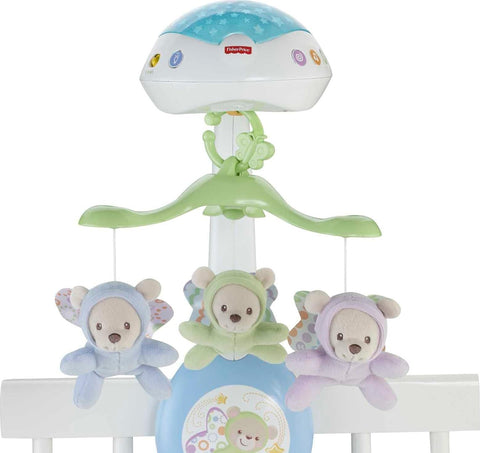 Fisher-Price Baby Crib Toy, 3-in-1 Projection Mobile, Butterfly Dreams Sound Machine with Light Projection for Newborn to Toddler -- قطع غيار لأجهزة بروجيكشن موبايل حقيبة ألعاب بديلة ~ دب أزرق محمول، دب أخضر، دب أرجواني