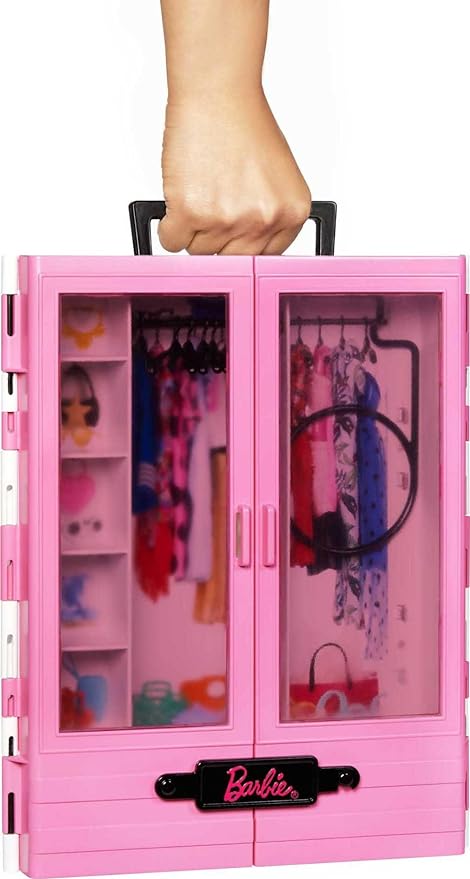 BARBIE FASHIONISTAS ULTIMATE CLOSET PORTABLE FASHION TOY --باربي فاشونيستاس خزانة الملابس المثالية لعبة أزياء محمولة للأطفال من سن 3 إلى 8 سنوات