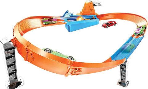 Hot Wheels Rapid Raceway Champion Action Hot Wheels Championship Track Speed Boost Oval Track Ages 4 and Older--ماتييل هوت ويلز رابيد رييس واي شامبيون مضمار البطولة لتعزيز السرعة على المضمار البيضاوي