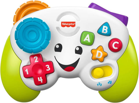 Fisher-Price Laugh & Learn Game & Learn Controller - Arabic & French Edition, musical toy with lights and learning content for baby and toddler ages 6-36 months--لعبة فيشر برايس اضحك وتعلم ووحدة التحكم، لعبة موسيقية مع أضواء ومحتوى تعليمي للأطفال والرضع